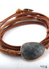 Boho Bracelet, RH Rope Wrap Bracelet, Black Tourmaline